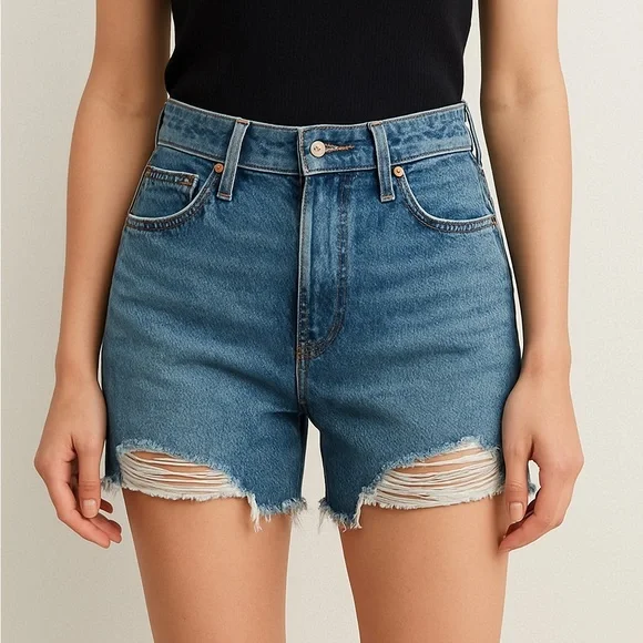 Levi’s 501 Cutoff Denim Shorts – Distressed, High Rise - Picture 12 of 12
